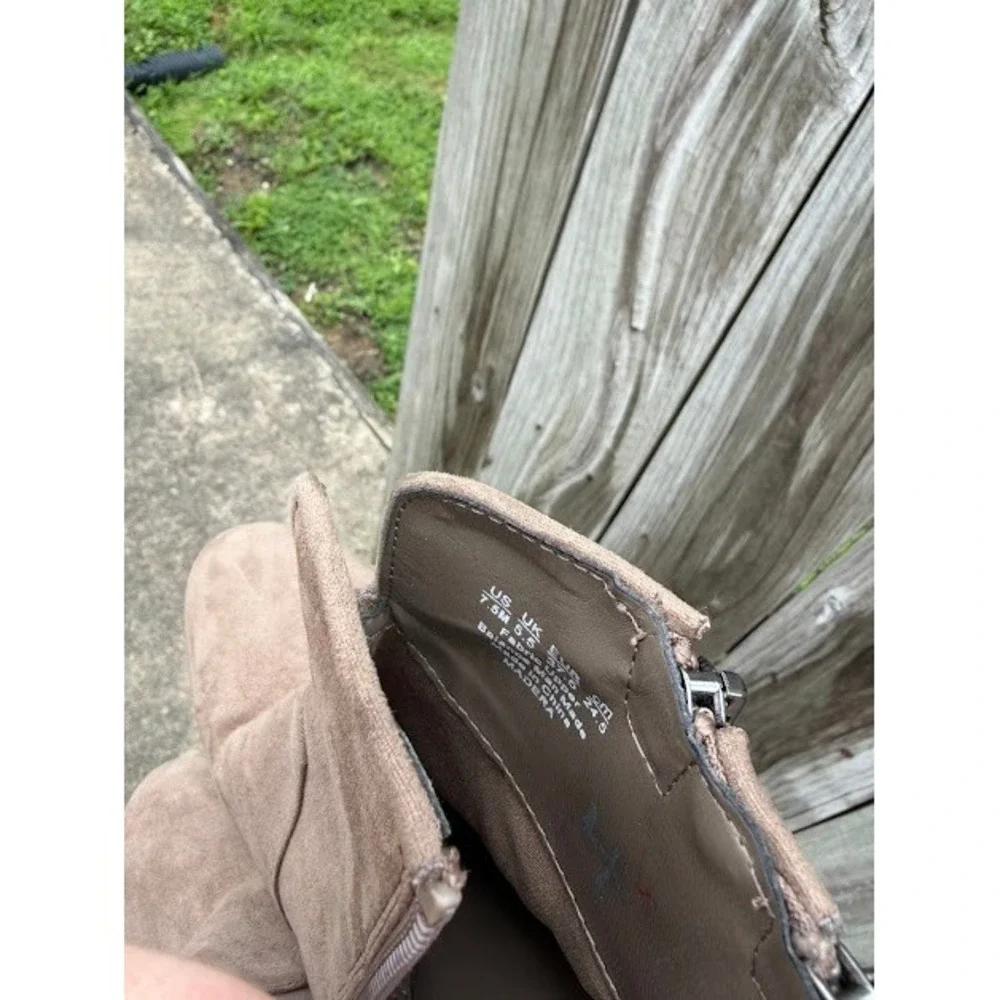 Western Boho Carlos by Carlos Santana Ankle Boots 7.5 Taupe Madera Block Heel